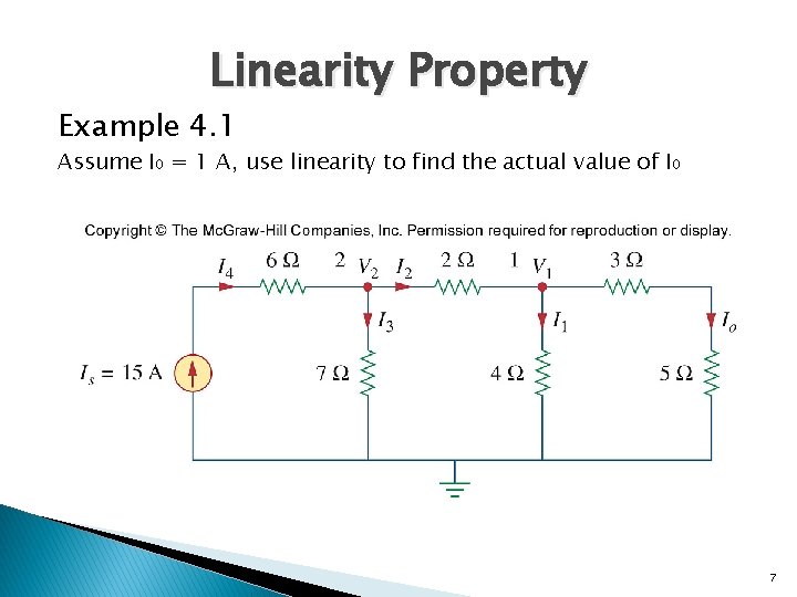 Linearity Property Example 4. 1 Assume I 0 = 1 A, use linearity to