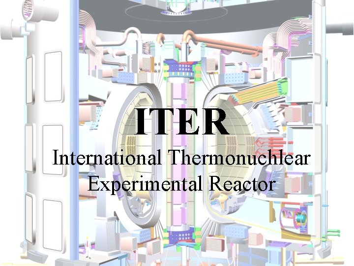 ITER International Thermonuchlear Experimental Reactor 