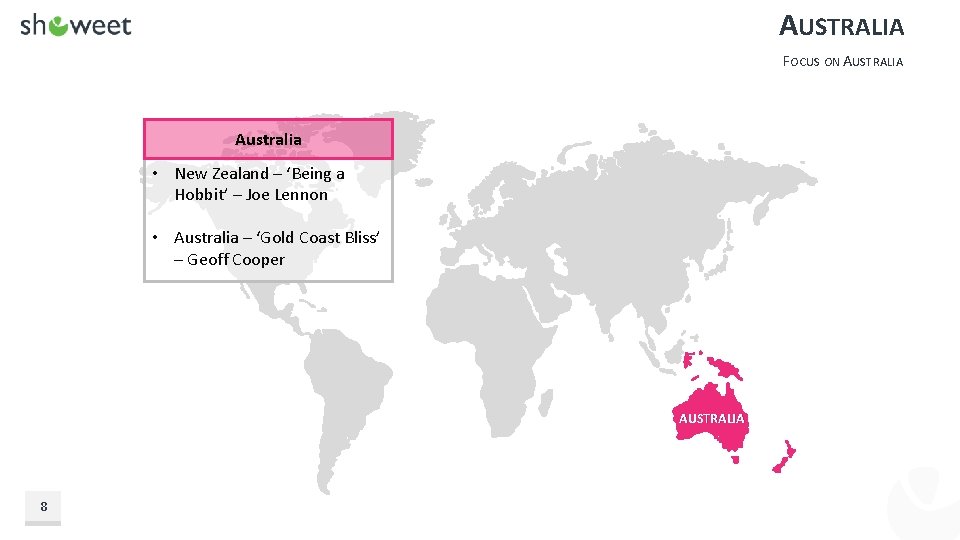 AUSTRALIA FOCUS ON AUSTRALIA Australia • New Zealand – ‘Being a Hobbit’ – Joe