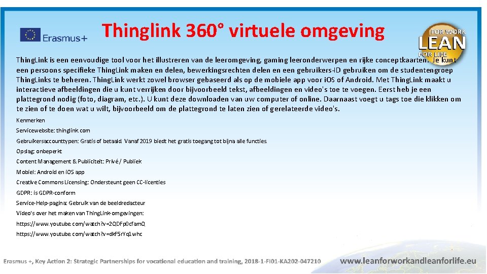 Thinglink 360° virtuele omgeving Thing. Link is eenvoudige tool voor het illustreren van de