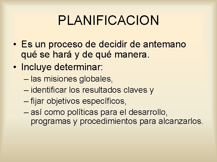Fundamentos de la planeacin estratgica LA FUNCION DE