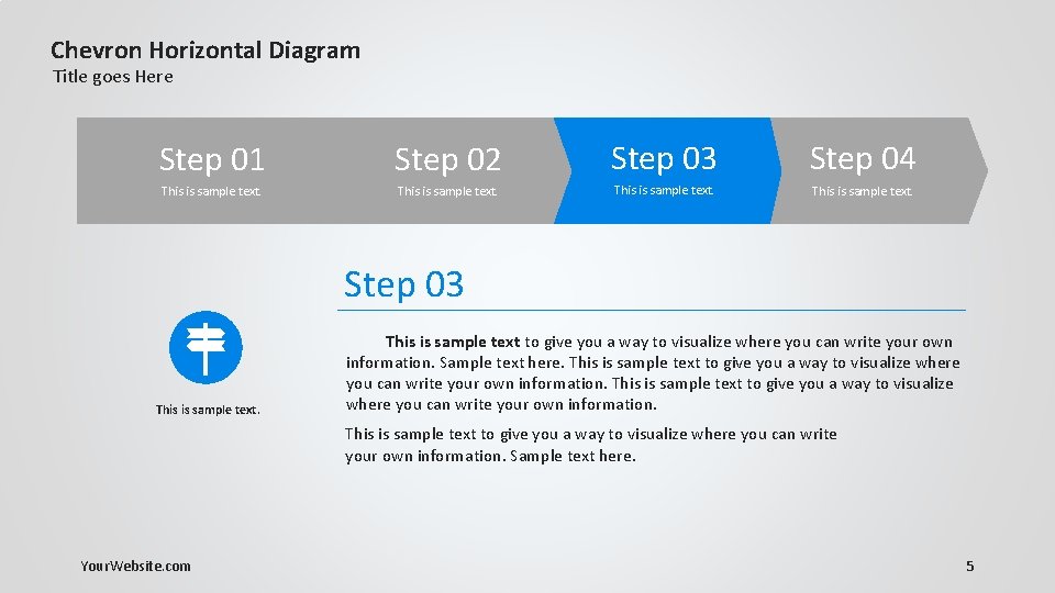 Chevron Horizontal Diagram Title goes Here Step 01 Step 02 Step 03 Step 04