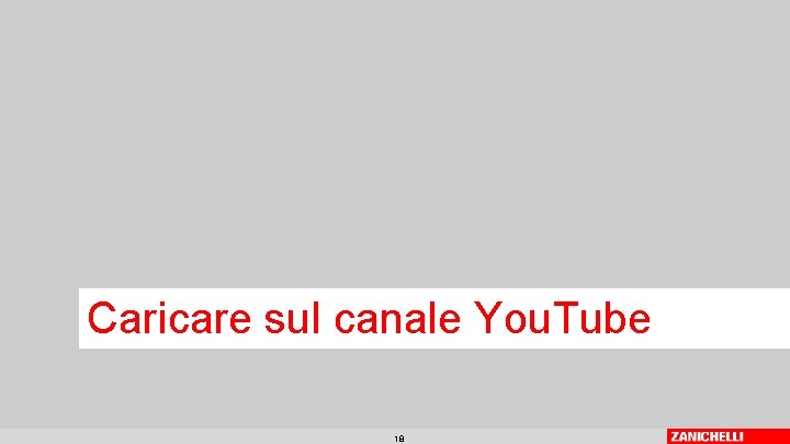 Caricare sul canale You. Tube 18 