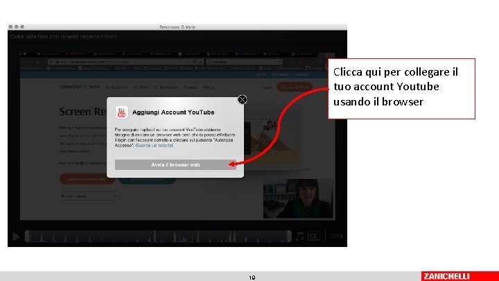 Clicca qui per collegare il tuo account Youtube usando il browser 19 