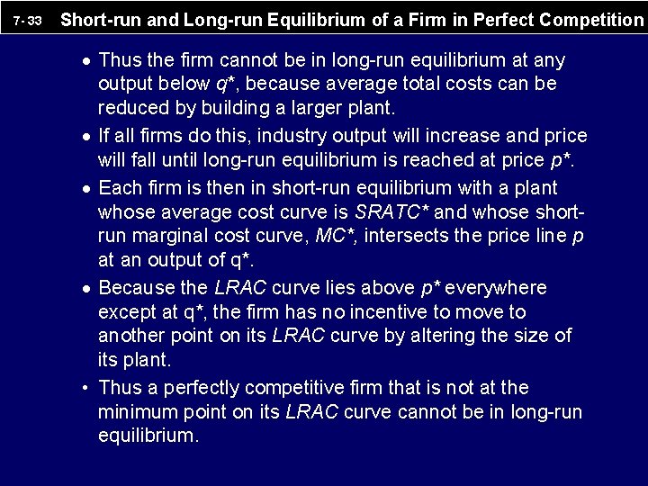 7 - 33 Short-run and Long-run Equilibrium of a Firm in Perfect Competition ·