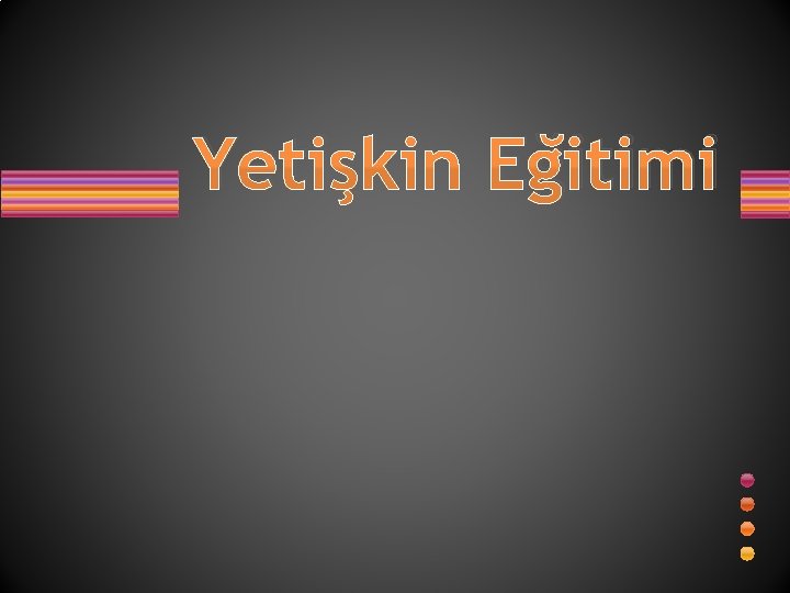 Yetişkin Eğitimi 