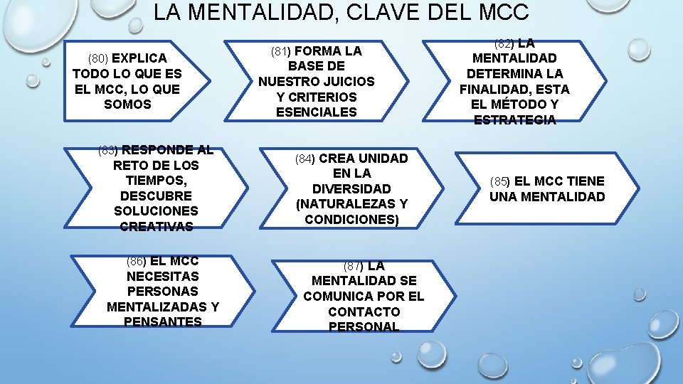 LA MENTALIDAD, CLAVE DEL MCC (80) EXPLICA TODO LO QUE ES EL MCC, LO LA MENTALIDAD, CLAVE DEL MCC (80) EXPLICA TODO LO QUE ES EL MCC, LO