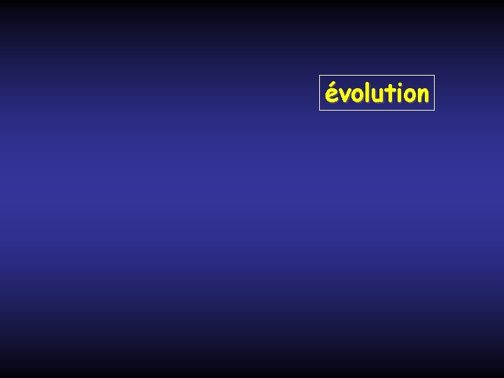 évolution 