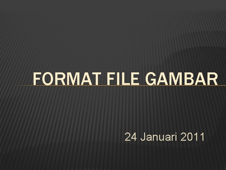 FORMAT FILE GAMBAR 24 Januari 2011 