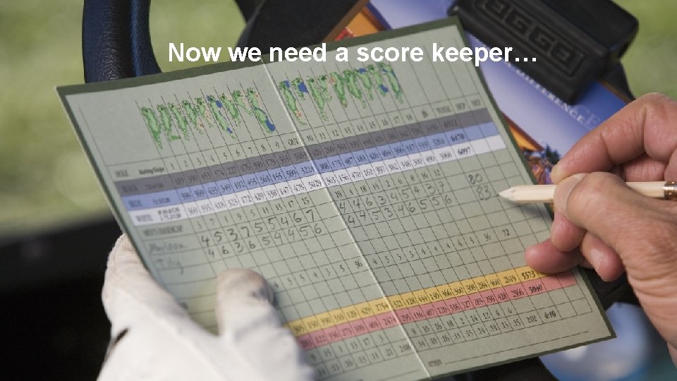 Now we need a score keeper… Climate Training Kit. Module 1 a: Science and