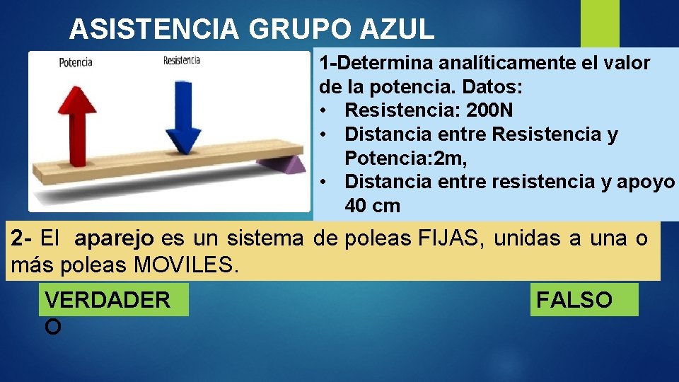 ASISTENCIA GRUPO AZUL 1 -Determina analíticamente el valor de la potencia. Datos: • Resistencia: