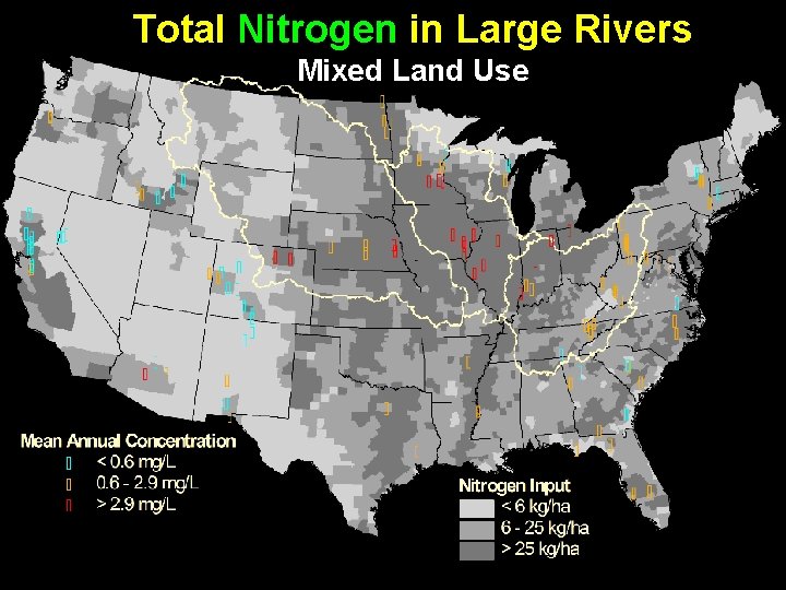 Total Nitrogen in Large Rivers Mixed Land Use 