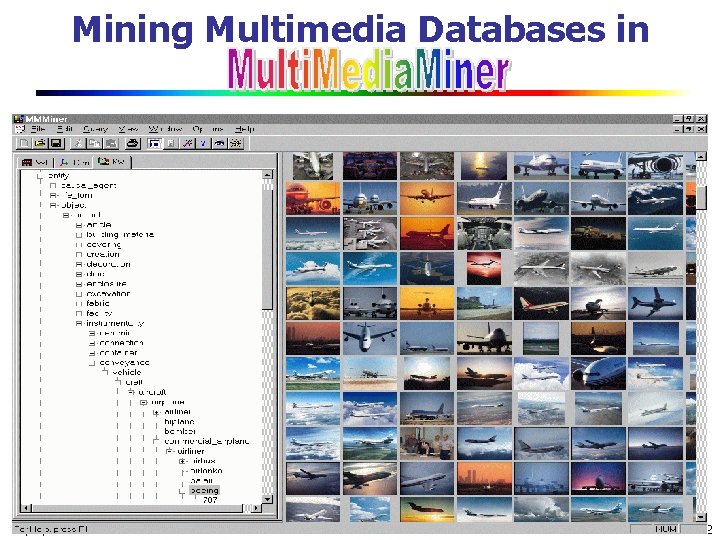 Mining Multimedia Databases in 1/21/2022 12 