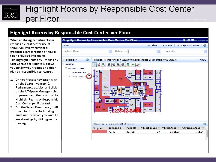 Highlight Rooms by Responsible Cost Center per Floor When analyzing departmental or responsible cost