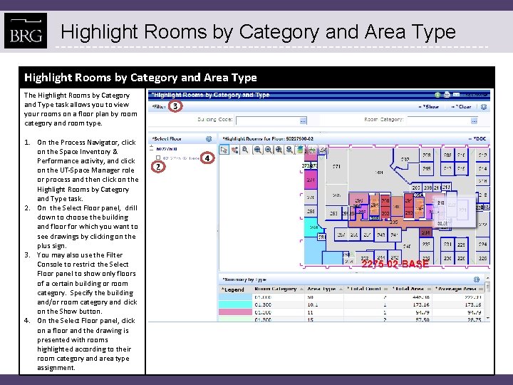 Highlight Rooms by Category and Area Type The Highlight Rooms by Category and Type