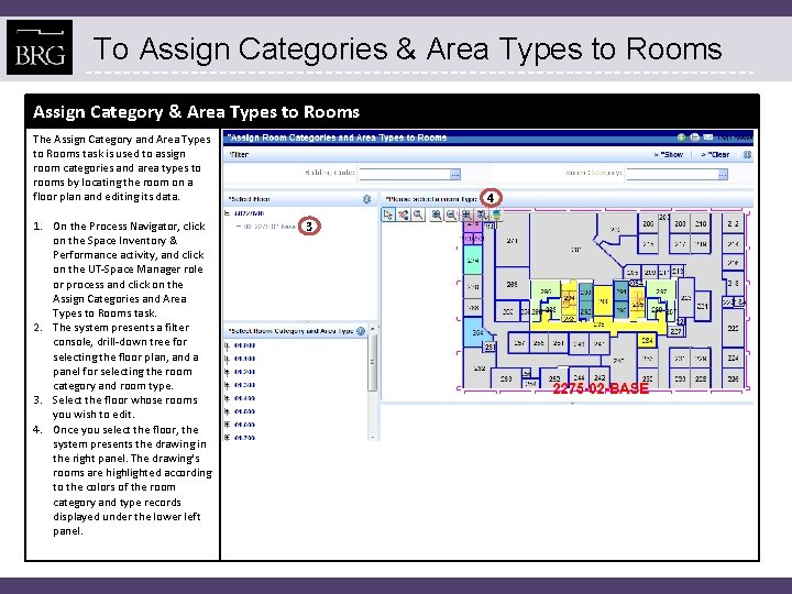To Assign Categories & Area Types to Rooms Assign Category & Area Types to