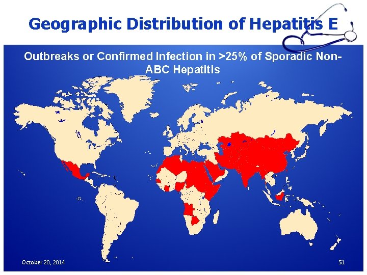 Geographic Distribution of Hepatitis E Outbreaks or Confirmed Infection in >25% of Sporadic Non.