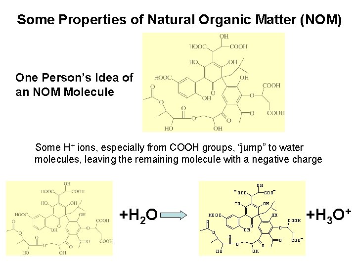 Some Properties of Natural Organic Matter (NOM) One Person’s Idea of an NOM Molecule