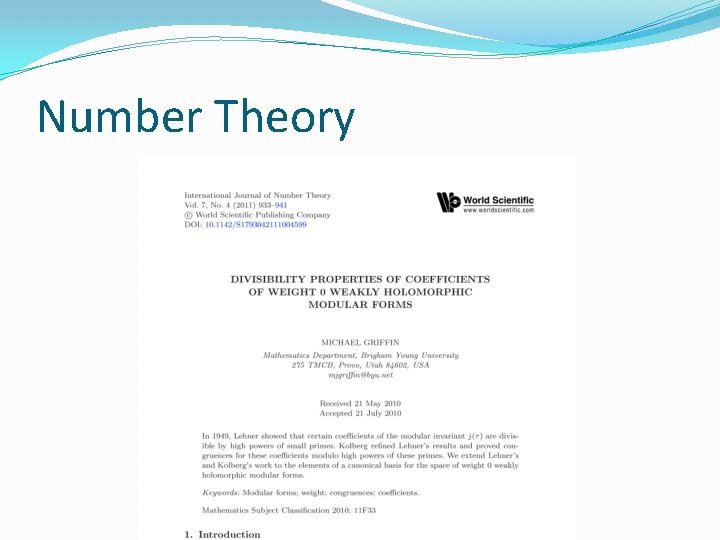 Number Theory 