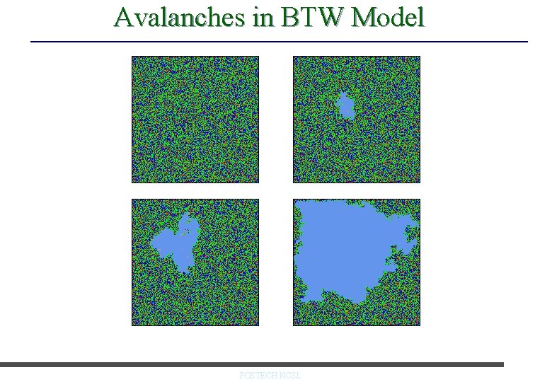 Avalanches in BTW Model POSTECH NCSL 