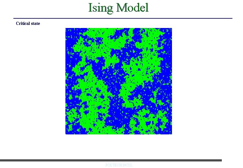 Ising Model Critical state POSTECH NCSL 