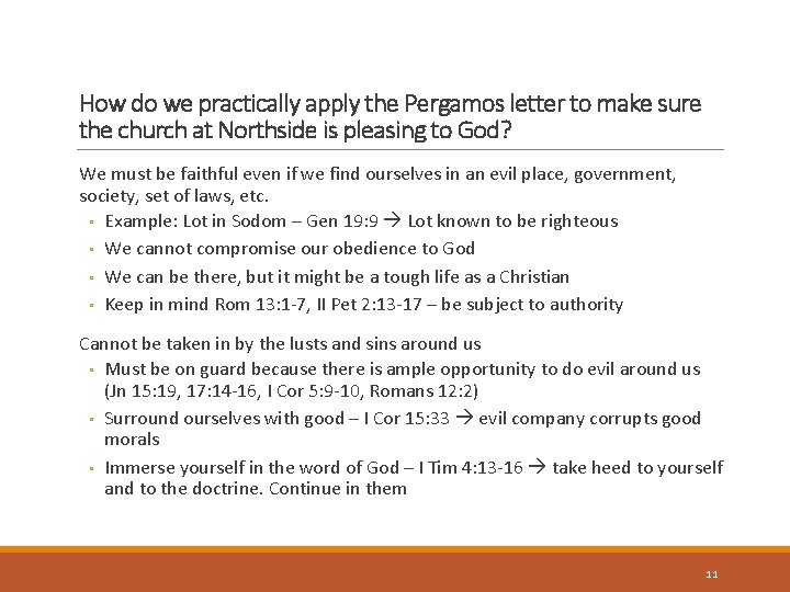 How do we practically apply the Pergamos letter to make sure the church at