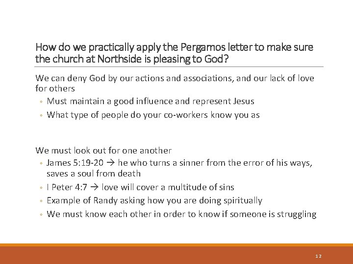 How do we practically apply the Pergamos letter to make sure the church at
