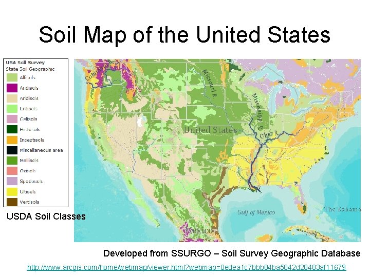 Soil Map of the United States USDA Soil Classes Developed from SSURGO – Soil