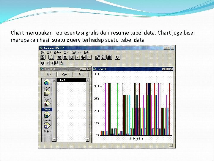 Chart merupakan representasi grafis dari resume tabel data. Chart juga bisa merupakan hasil suatu