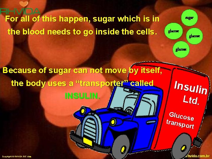 For all of this happen, sugar which is in the blood needs to go