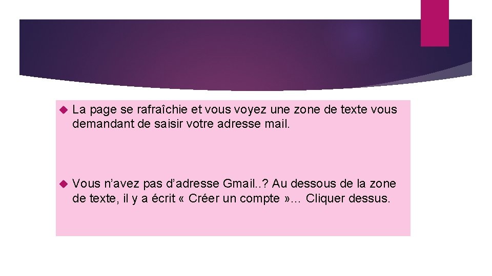  La page se rafraîchie et vous voyez une zone de texte vous demandant