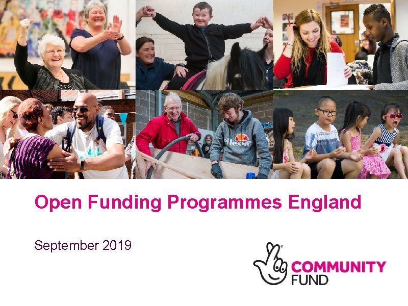 Open Funding Programmes England September 2019 