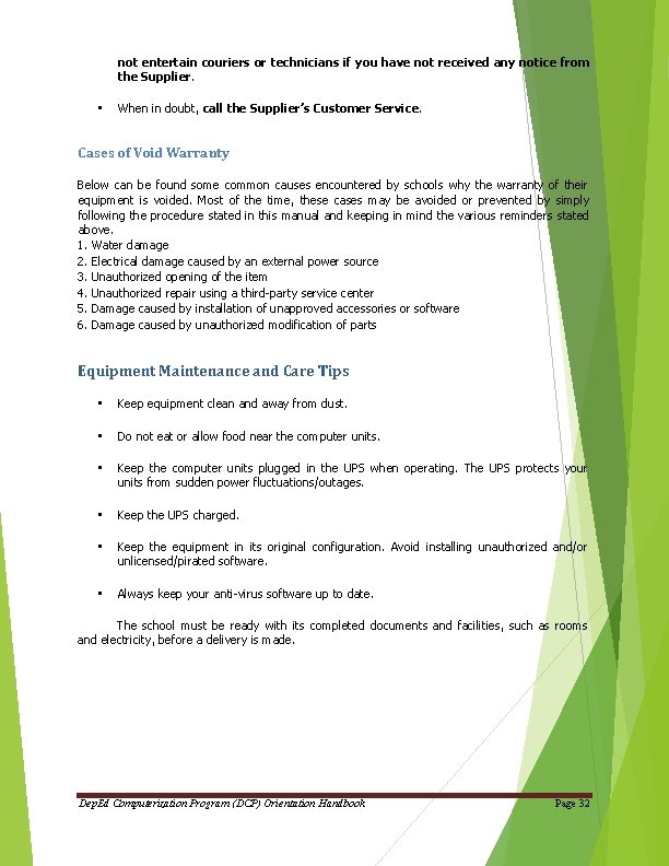 not entertain couriers or technicians if you have not received any notice from the not entertain couriers or technicians if you have not received any notice from the