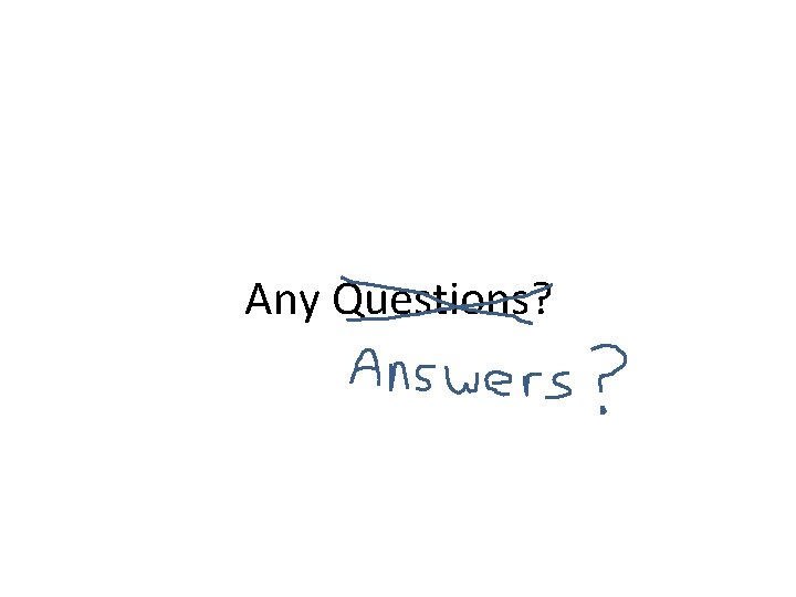 Any Questions? 