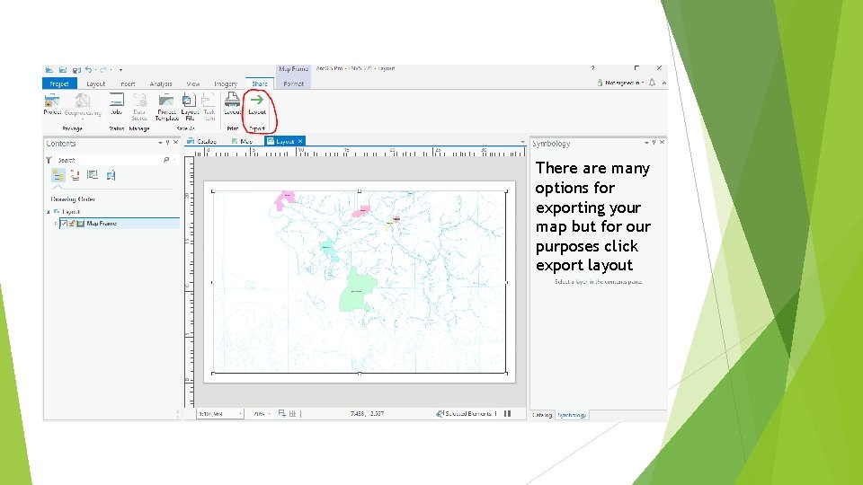 There are many options for exporting your map but for our purposes click export