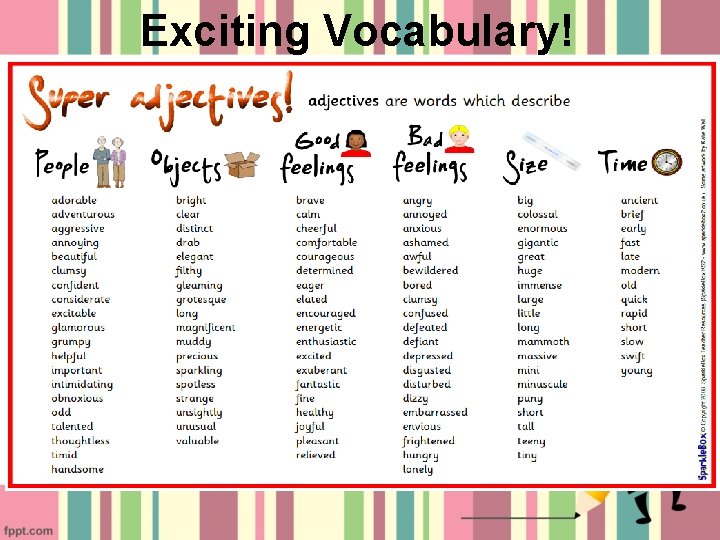 Exciting Vocabulary! 