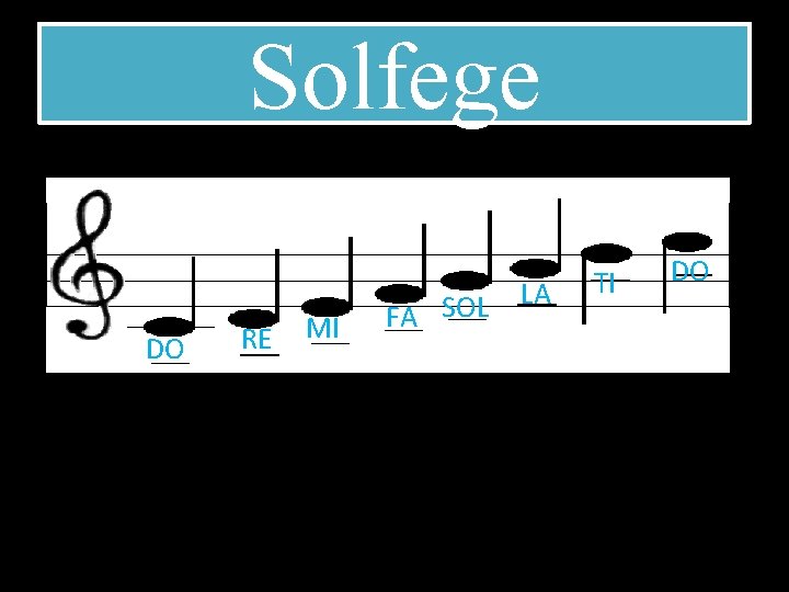 Solfege DO RE MI FA SOL LA TI DO 