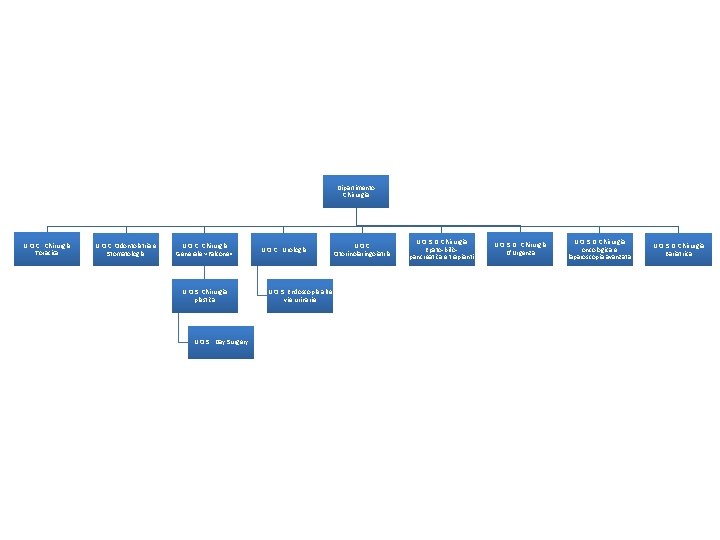 Dipartimento Chirurgia U. O. C. Chirurgia Toracica U. O. C. Odontoiatria e Stomatologia U.