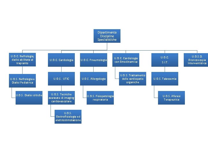 Dipartimento Discipline Specialistiche U. O. C. Nefrologia, dialisi abilitata al trapianto U. O. S.