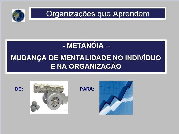 Organizações que Aprendem - METANÓIA – MUDANÇA DE MENTALIDADE NO INDIVÍDUO E NA ORGANIZAÇÃO