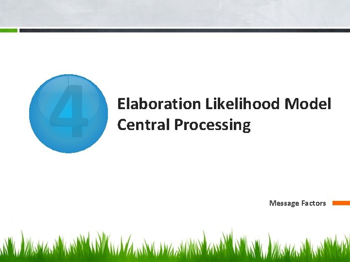 4 Elaboration Likelihood Model Central Processing Message Factors 