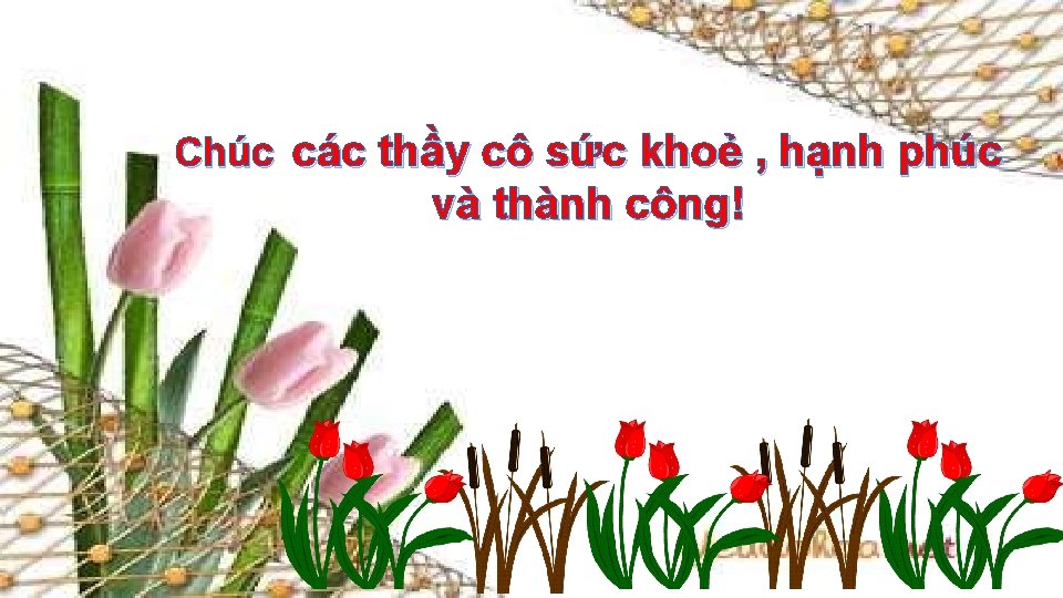 Chúc các thầy cô sức khoẻ , hạnh phúc và thành công! 