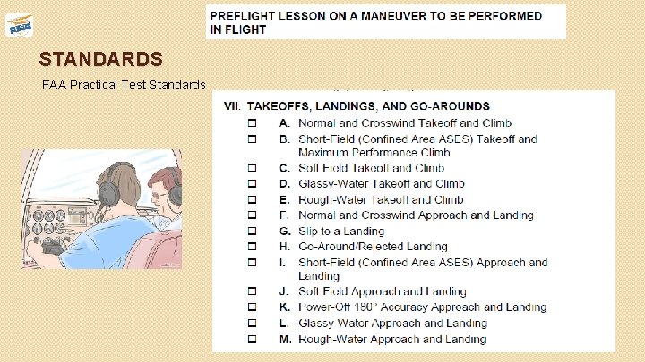 STANDARDS FAA Practical Test Standards 