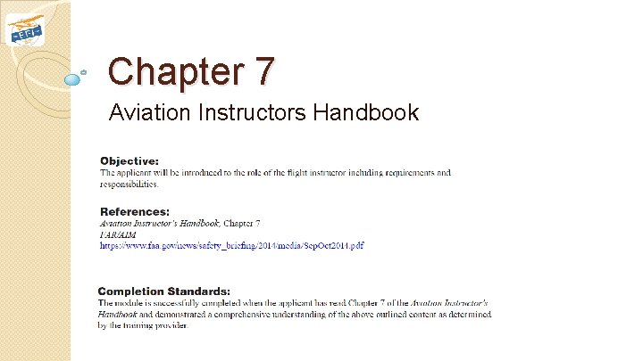 Chapter 7 Aviation Instructors Handbook 