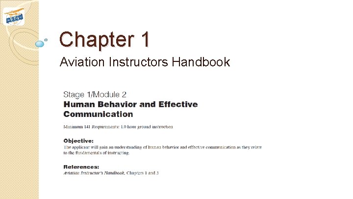 Chapter 1 Aviation Instructors Handbook 