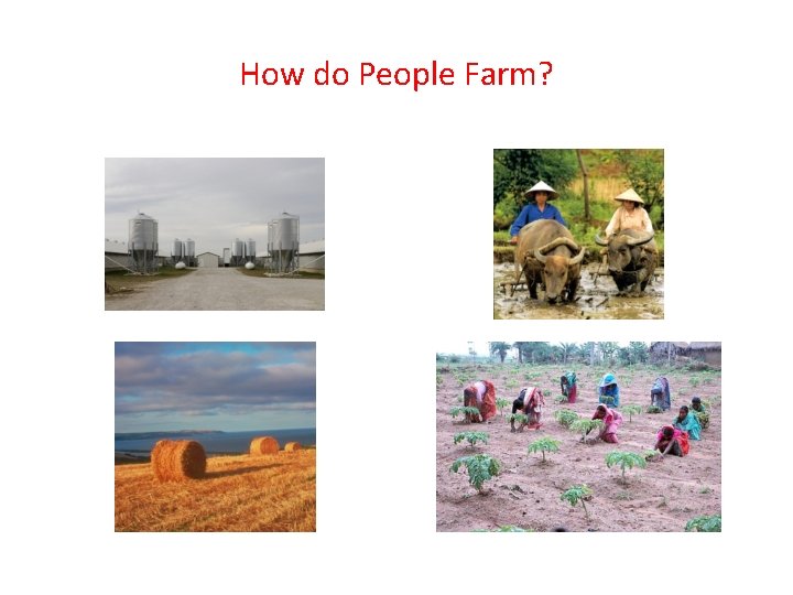 How do People Farm? 