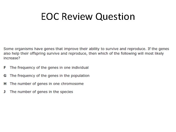 EOC Review Question 