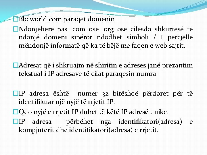 �Bbcworld. com paraqet domenin. �Ndonjëherë pas. com ose. org ose cilësdo shkurtesë të ndonjë �Bbcworld. com paraqet domenin. �Ndonjëherë pas. com ose. org ose cilësdo shkurtesë të ndonjë
