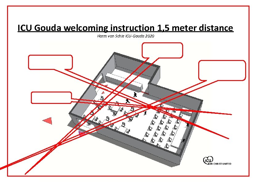 ICU Gouda welcoming instruction 1, 5 meter distance Harm van Schie ICU-Gouda 2020 Arrange