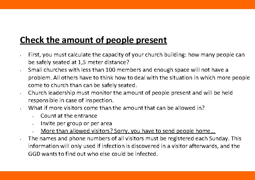 Check the amount of people present • • • First, you must calculate the